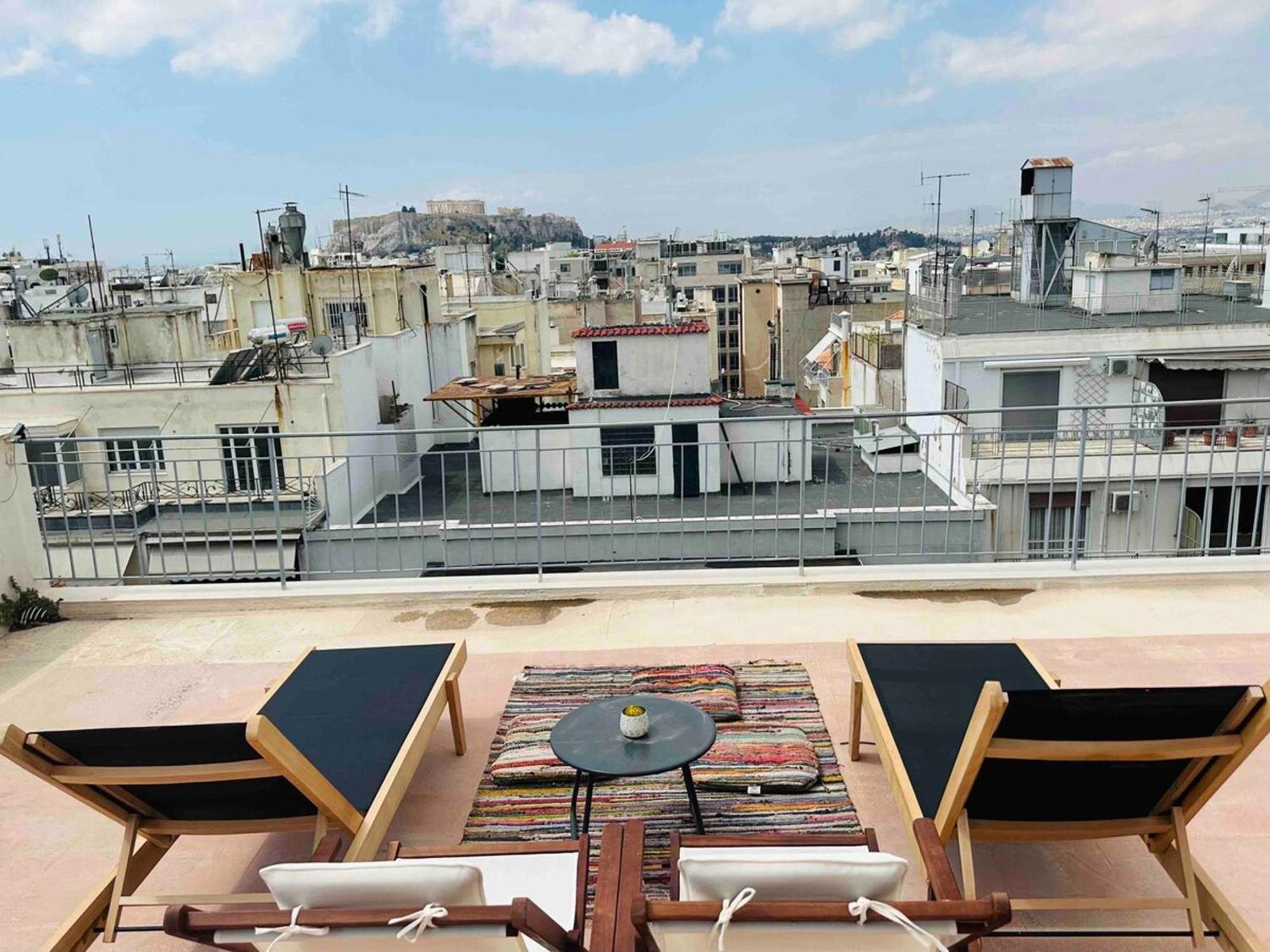 200Mbps Wifi - Penthouse With Acropolis View Lejlighed Athen Eksteriør billede