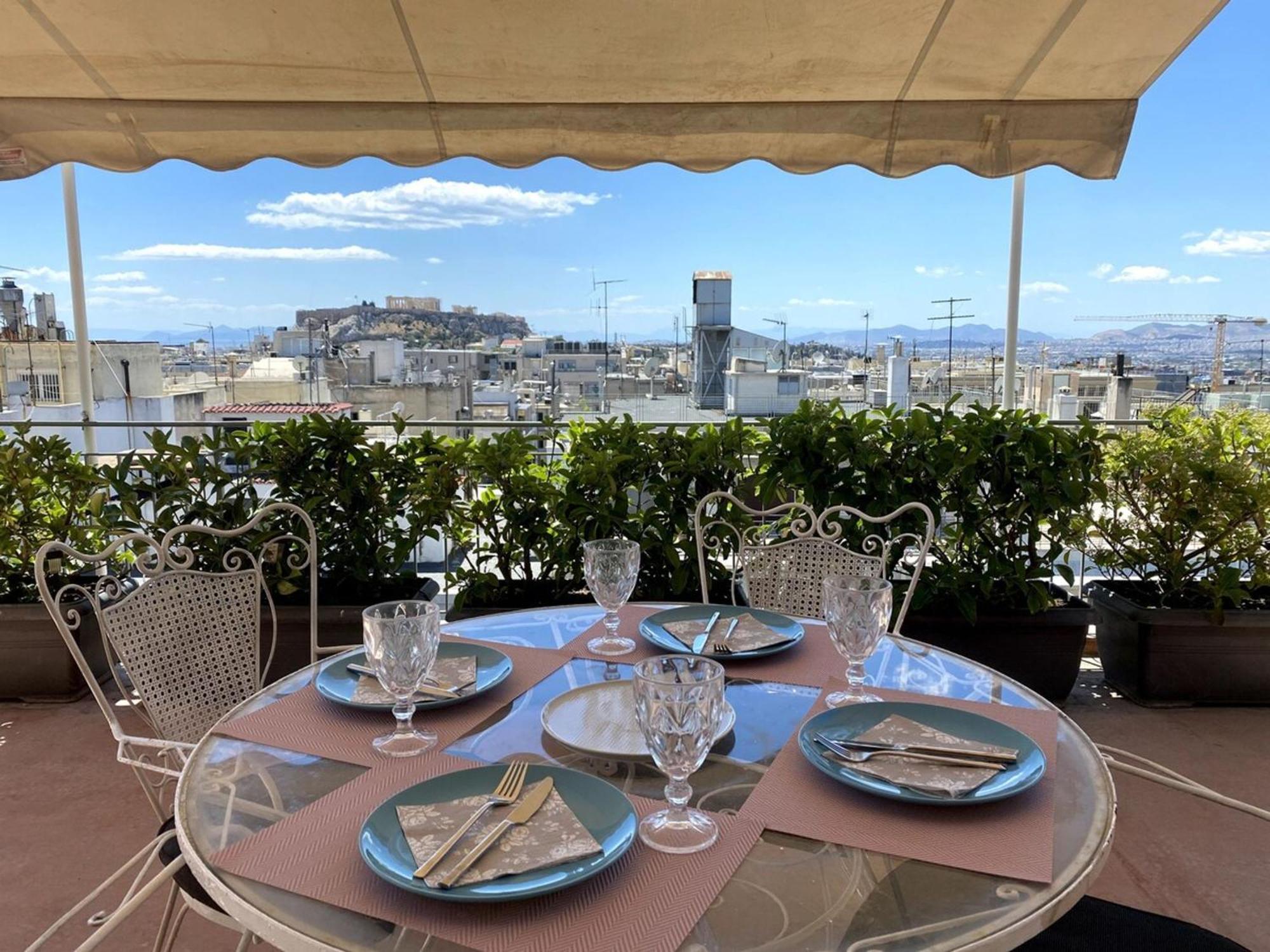 200Mbps Wifi - Penthouse With Acropolis View Lejlighed Athen Eksteriør billede