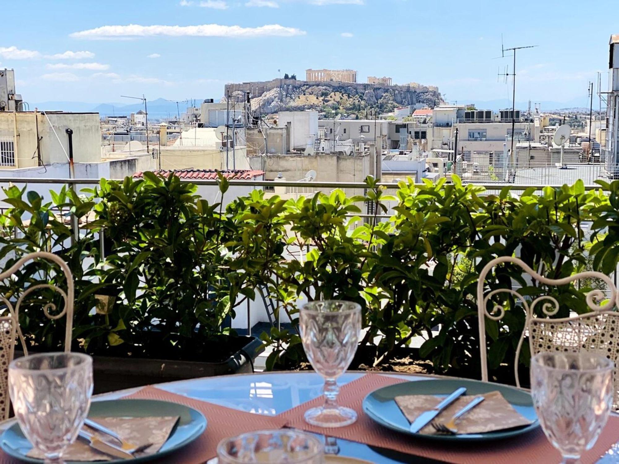 200Mbps Wifi - Penthouse With Acropolis View Lejlighed Athen Eksteriør billede